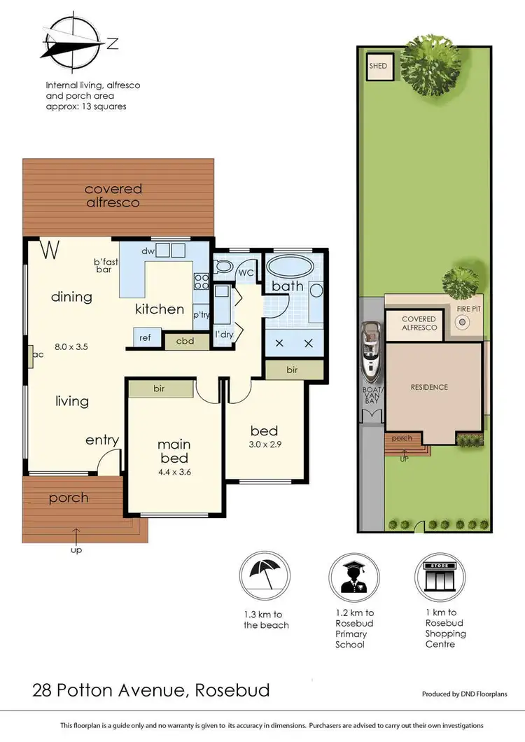 Floorplan of Homely house listing, 28 Potton Avenue, Rosebud VIC 3939