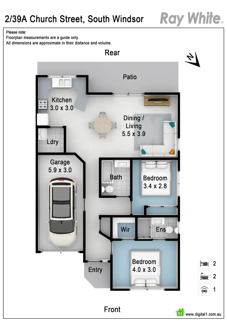 Floorplan of Homely house listing, 2/39A Church Street, South Windsor NSW 2756