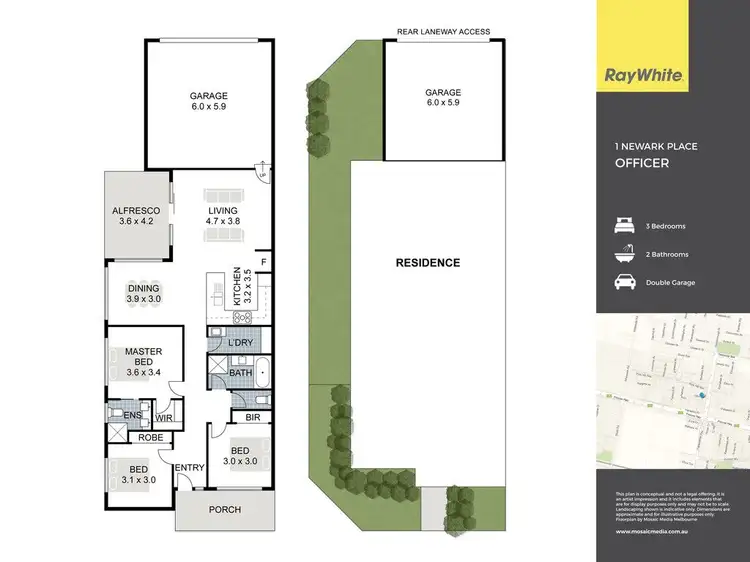 Floorplan of Homely house listing, 1 Newark Place, Officer VIC 3809