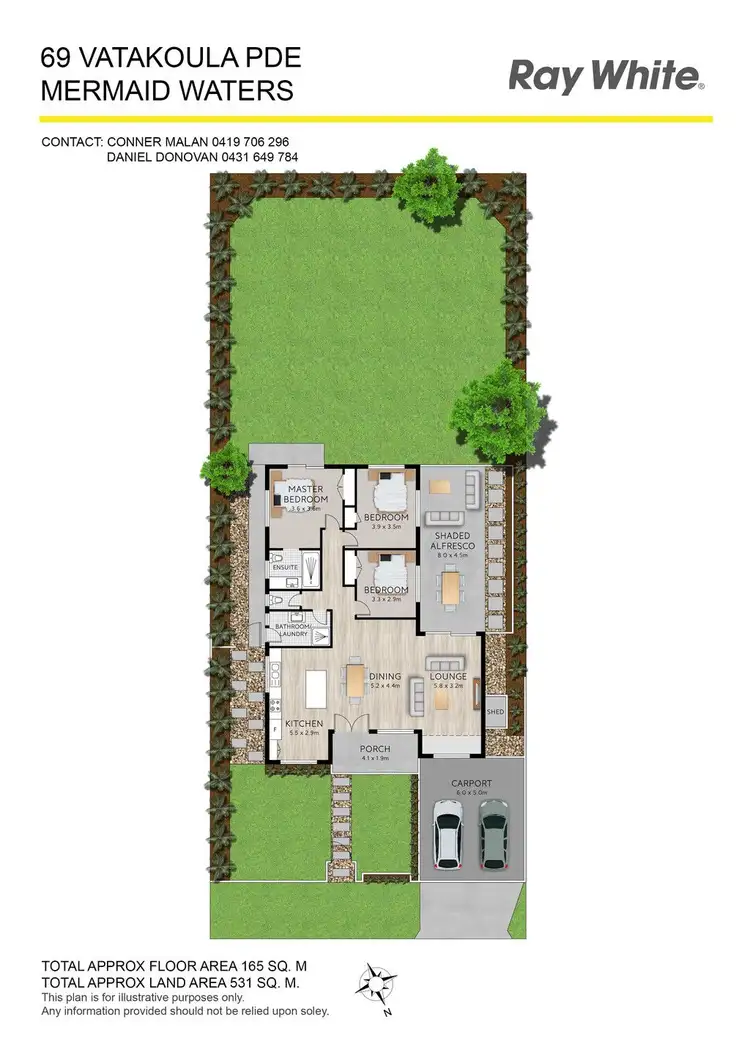 Floorplan of Homely house listing, 69 Vatakoula Parade, Mermaid Waters QLD 4218