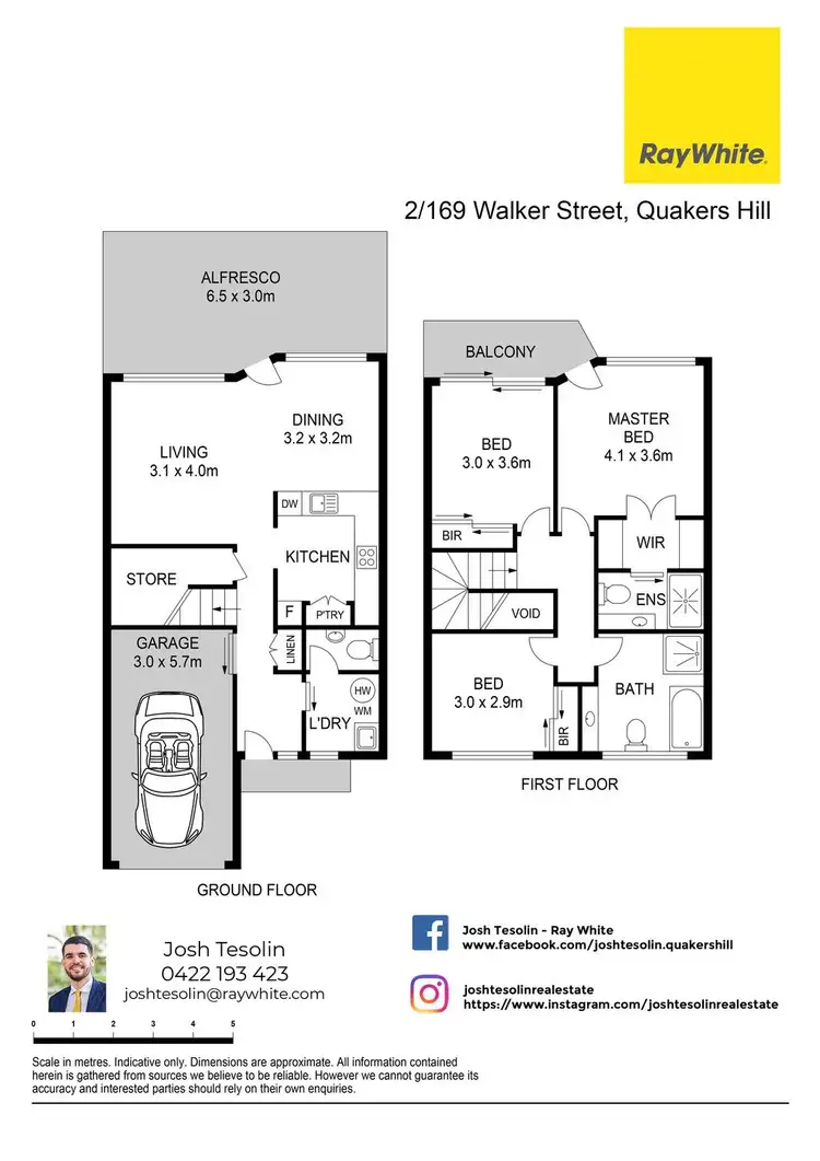 Floorplan of Homely townhouse listing, 2/169 Walker Street, Quakers Hill NSW 2763
