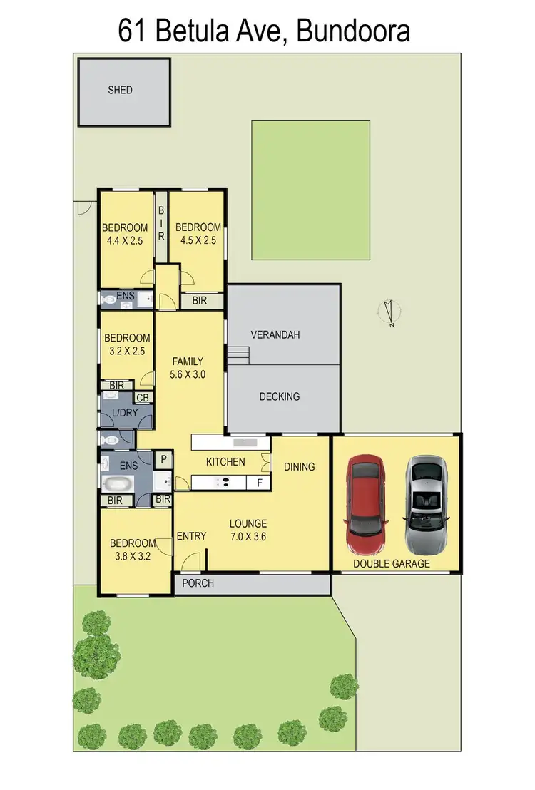 Floorplan of Homely house listing, 61 Betula Avenue, Bundoora VIC 3083