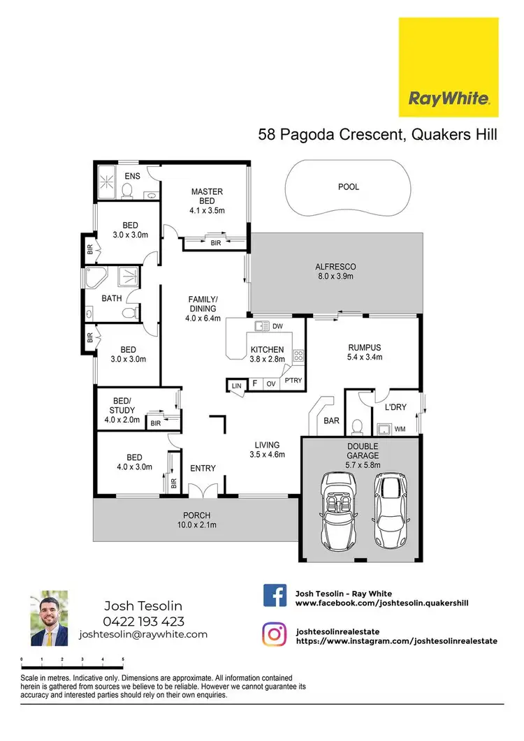 Floorplan of Homely house listing, 58 Pagoda Crescent, Quakers Hill NSW 2763