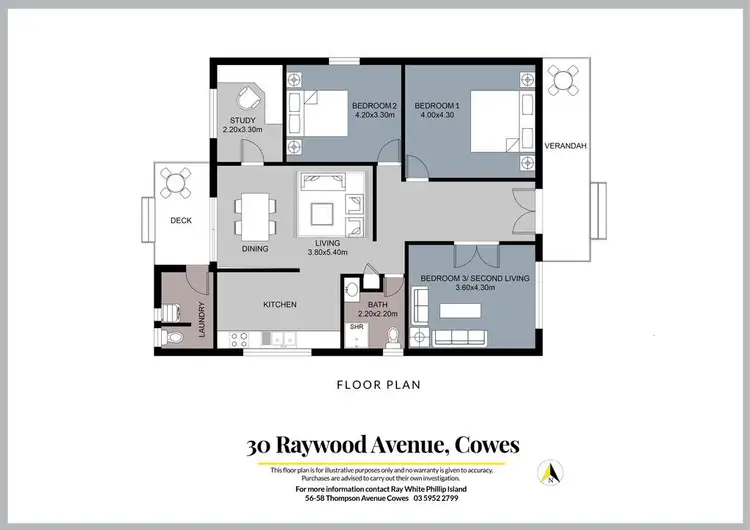 Floorplan of Homely house listing, 30 Raywood Avenue, Cowes VIC 3922
