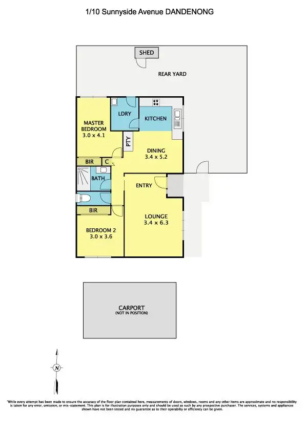 Floorplan of Homely unit listing, 1/10 Sunnyside Avenue, Dandenong VIC 3175