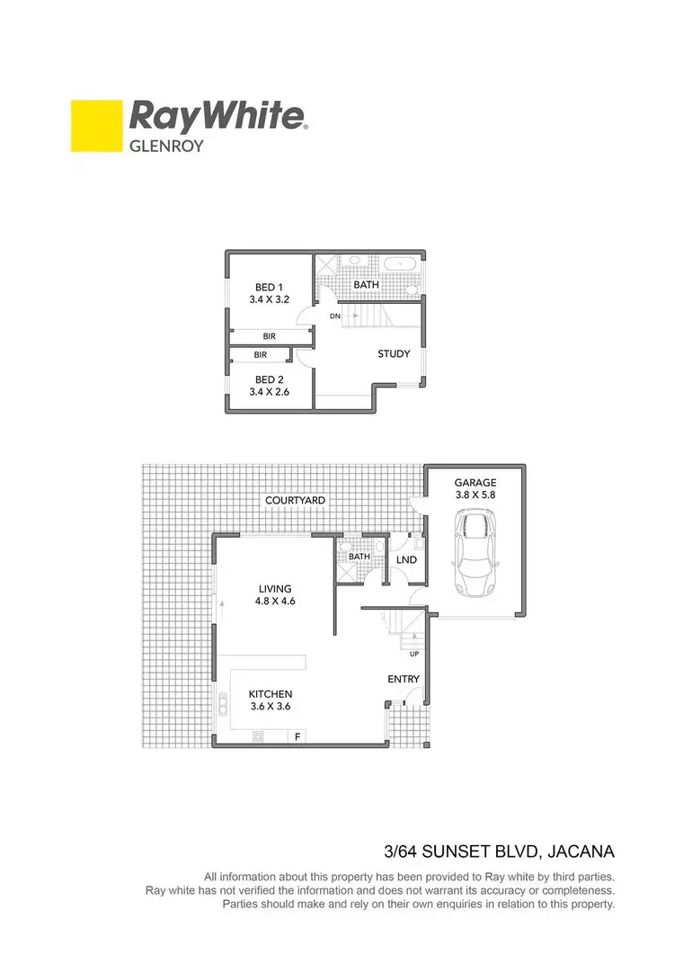 Floorplan of Homely townhouse listing, 3/64 Sunset Boulevard, Jacana VIC 3047