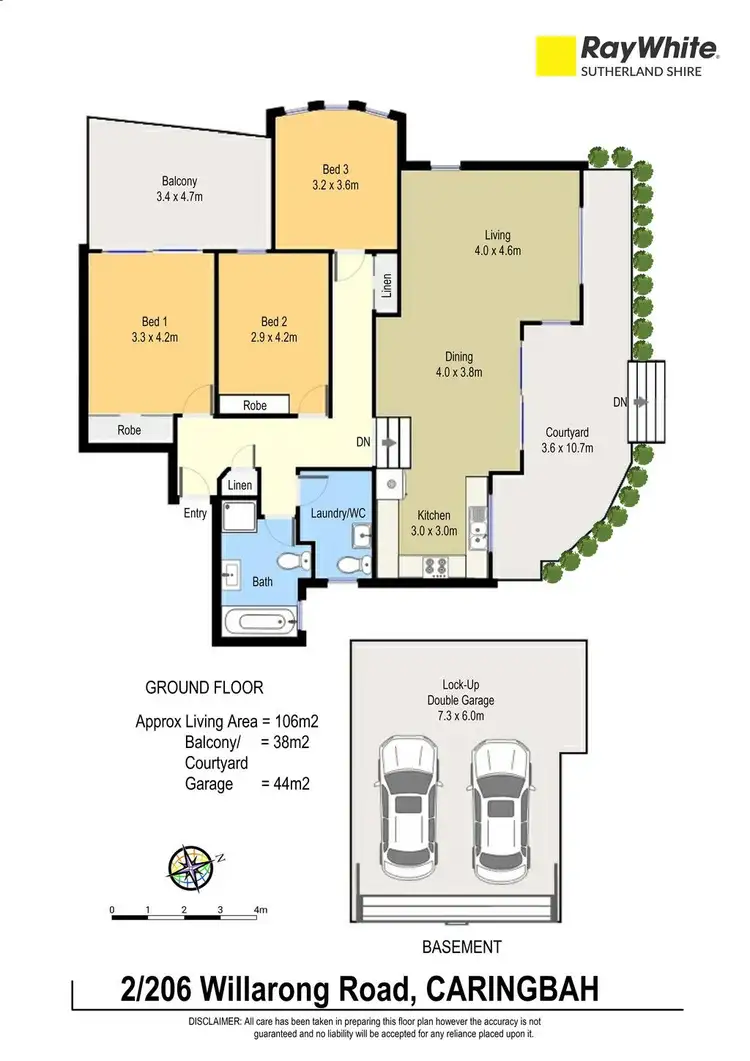 Floorplan of Homely apartment listing, 2/206-208 Willarong Road, Caringbah NSW 2229