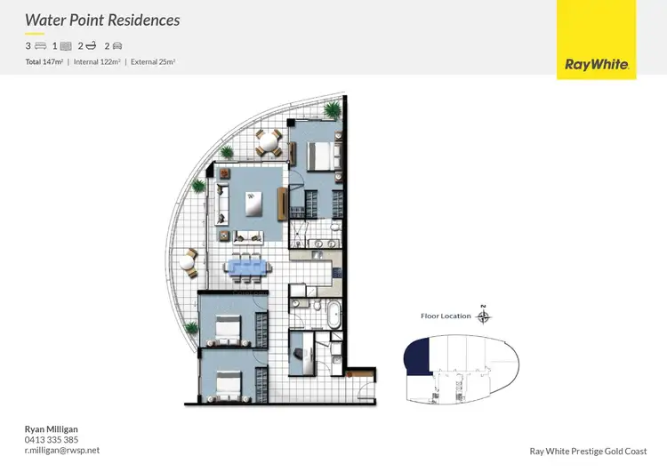 Floorplan of Homely apartment listing, 11201/5 Harbour Side Court, Biggera Waters QLD 4216