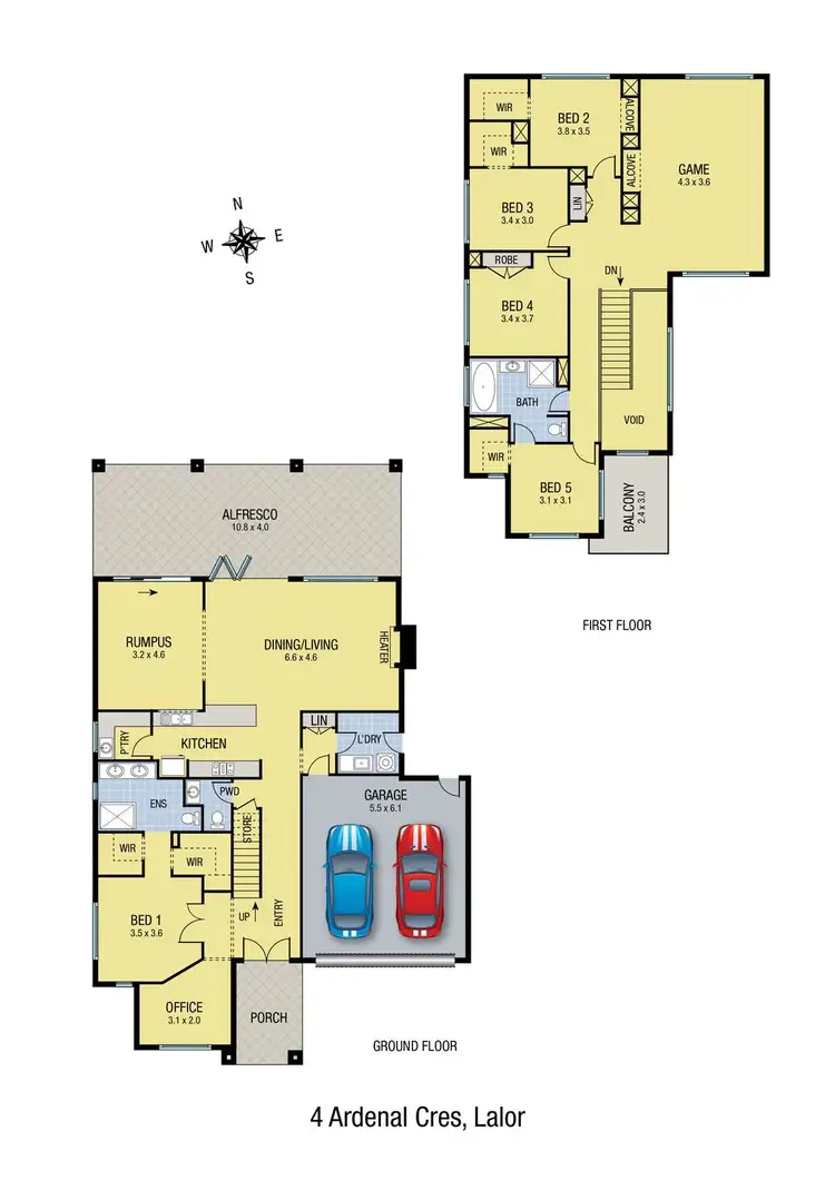 Floorplan of Homely house listing, 4 Ardenal Crescent, Lalor VIC 3075