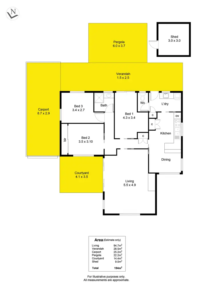 Floorplan of Homely house listing, 51 Quinlan Avenue, St Marys SA 5042