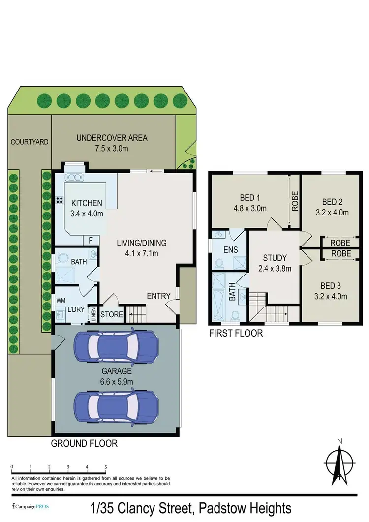 Floorplan of Homely townhouse listing, 1/35 Clancy Street, Padstow Heights NSW 2211