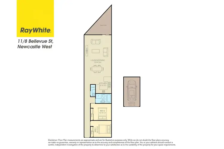 Floorplan of Homely apartment listing, 11/8 Bellevue Street, Newcastle West NSW 2302