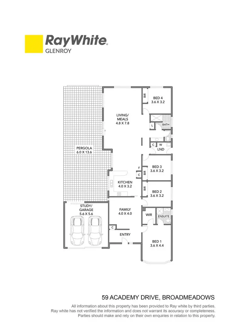 Floorplan of Homely house listing, 59 Academy Drive, Broadmeadows VIC 3047