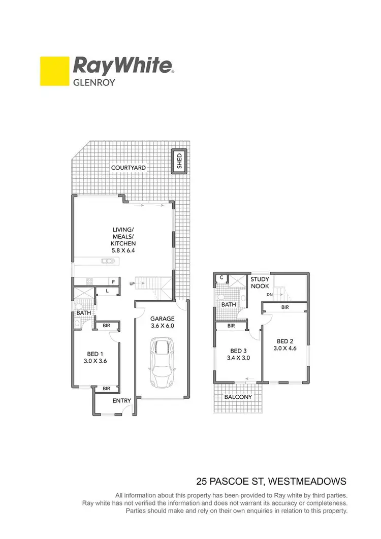 Floorplan of Homely townhouse listing, 25 Pascoe Street, Westmeadows VIC 3049