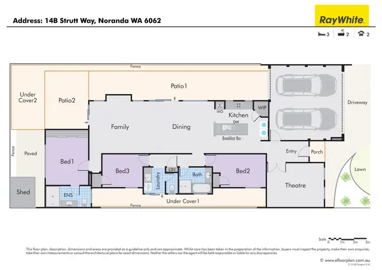 Floorplan of Homely house listing, 14B Strutt Way, Noranda WA 6062
