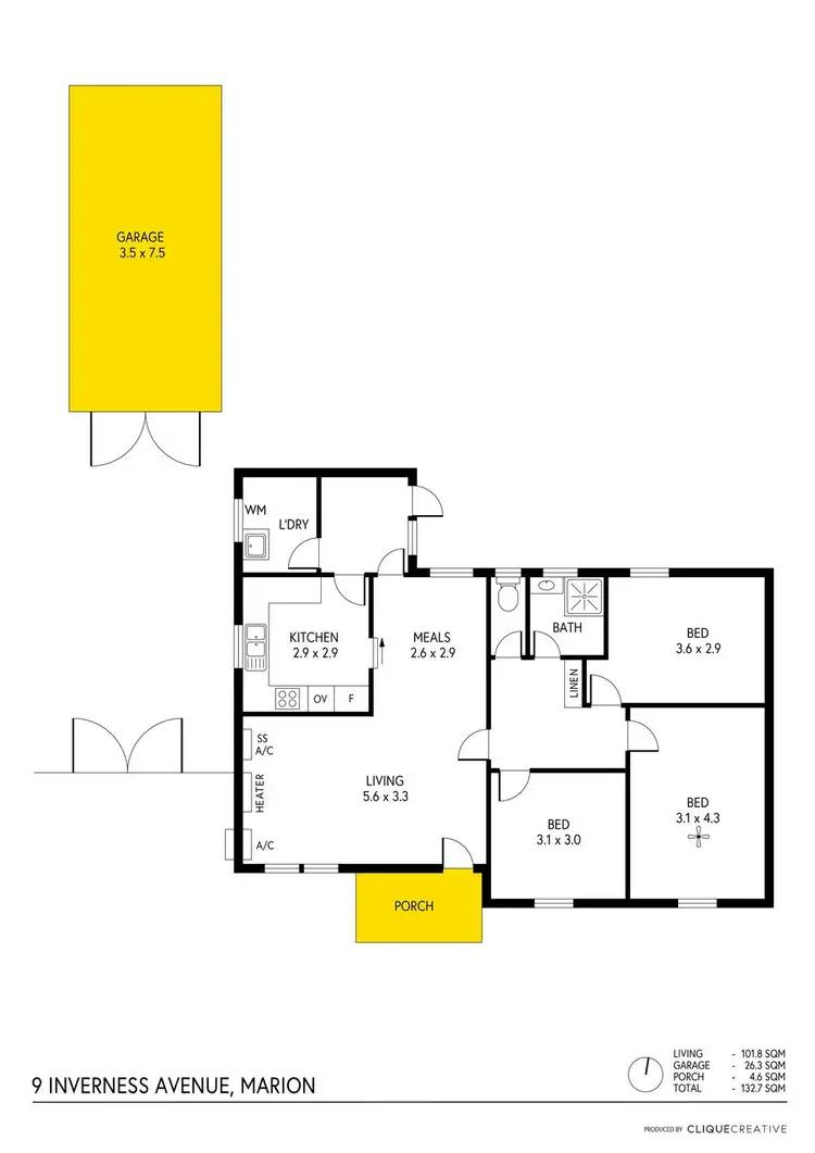 Floorplan of Homely house listing, 9 Inverness Avenue, Marion SA 5043