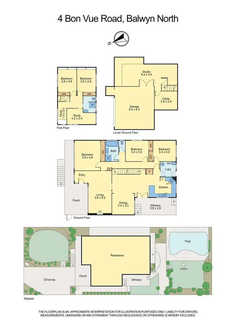 Floorplan of Homely house listing, 4 Bon Vue Road, Balwyn North VIC 3104