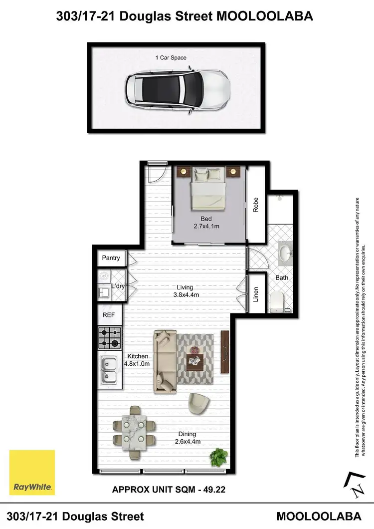 Floorplan of Homely unit listing, 303/17-21 Douglas Street, Mooloolaba QLD 4557