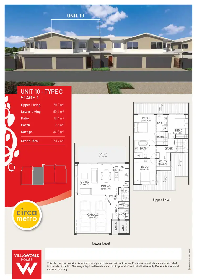 Floorplan of Homely townhouse listing, 10/34 O'Doherty Circuit, Nudgee QLD 4014