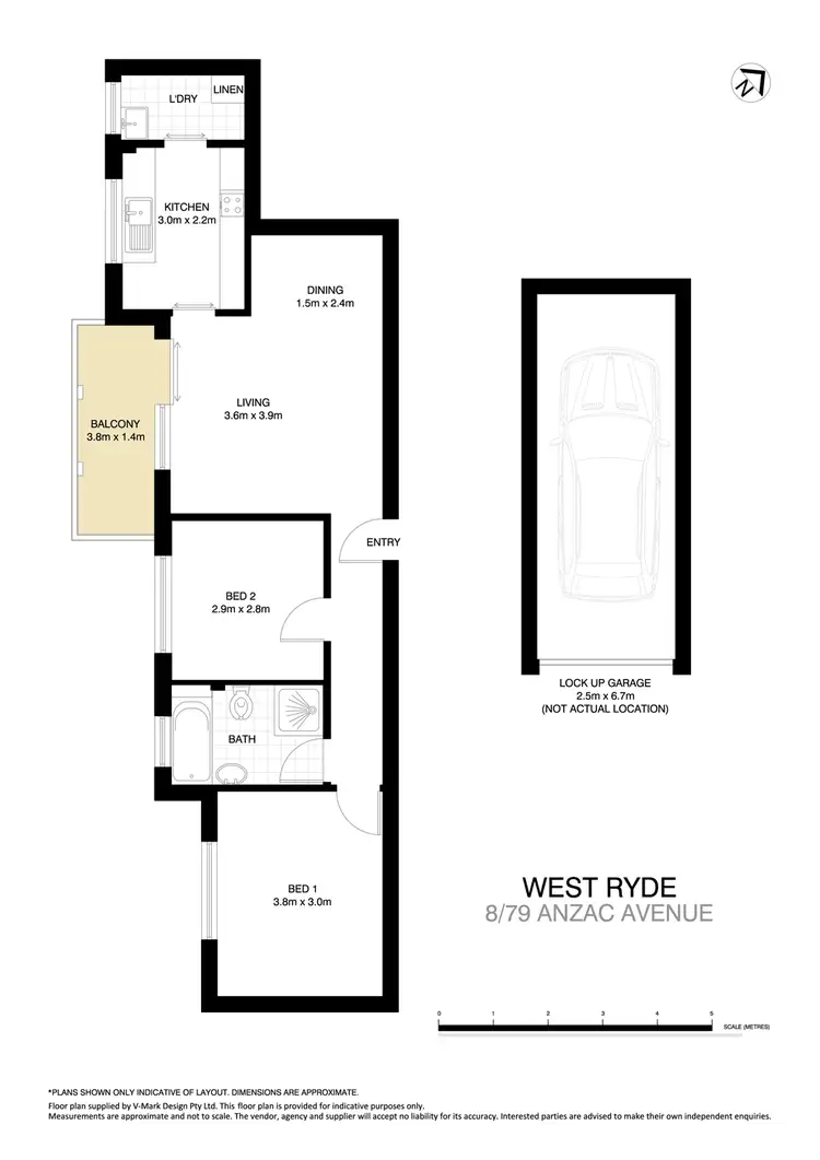 Floorplan of Homely apartment listing, 8/79 Anzac Avenue, West Ryde NSW 2114