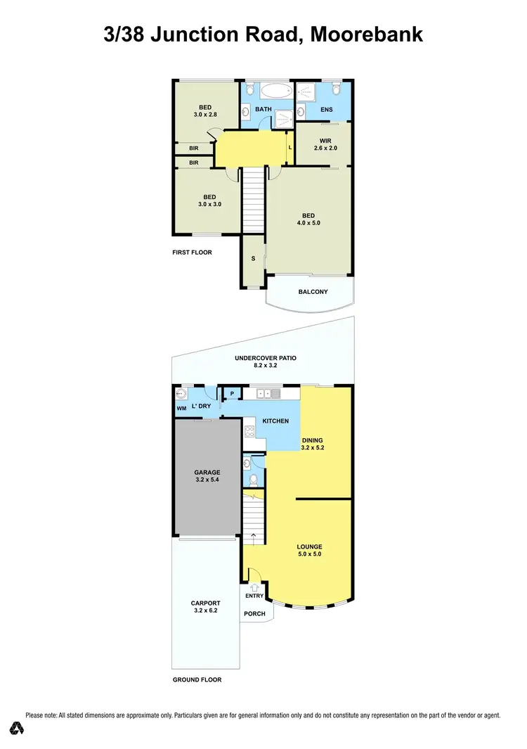 Floorplan of Homely townhouse listing, 3/38 Junction Road, Moorebank NSW 2170