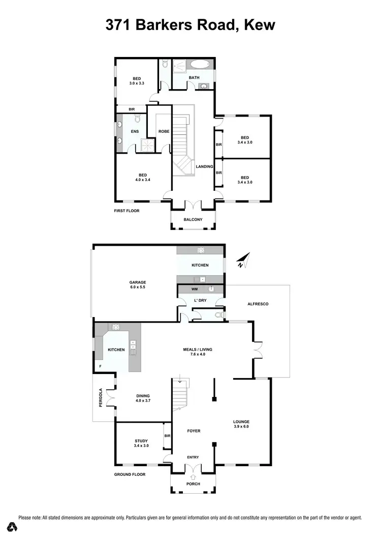 Floorplan of Homely house listing, 371 Barkers Road, Kew VIC 3101