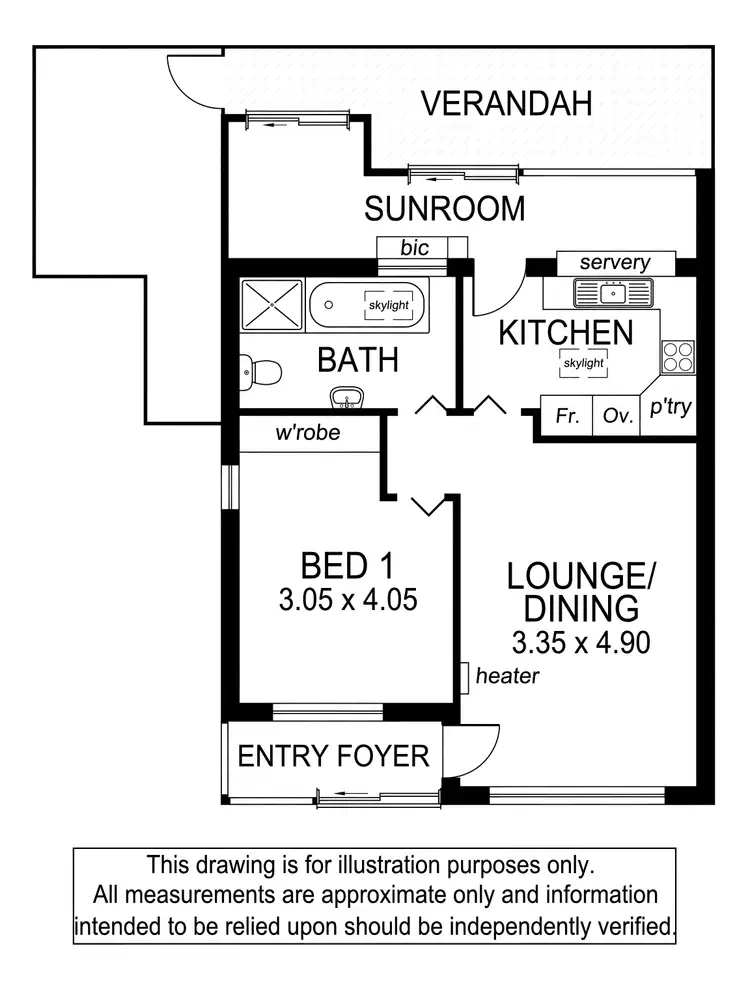Floorplan of Homely unit listing, 1/38 Augusta Street, Glenelg East SA 5045