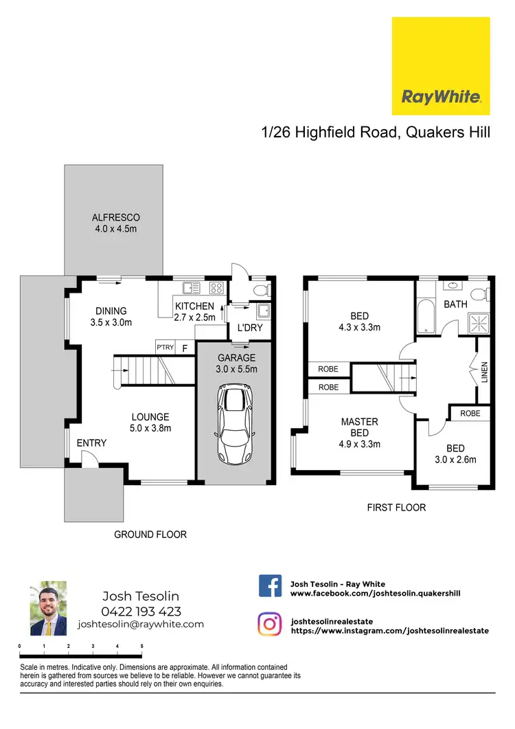 Floorplan of Homely townhouse listing, 1/26 Highfield Road, Quakers Hill NSW 2763