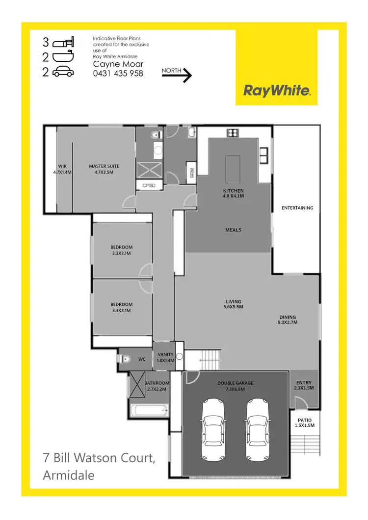Floorplan of Homely house listing, 7 Bill Watson Court, Armidale NSW 2350