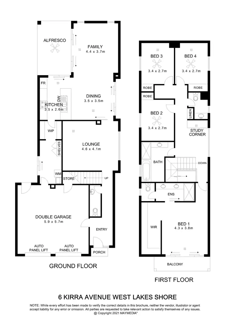 Floorplan of Homely house listing, 6 Kirra Avenue, West Lakes Shore SA 5020