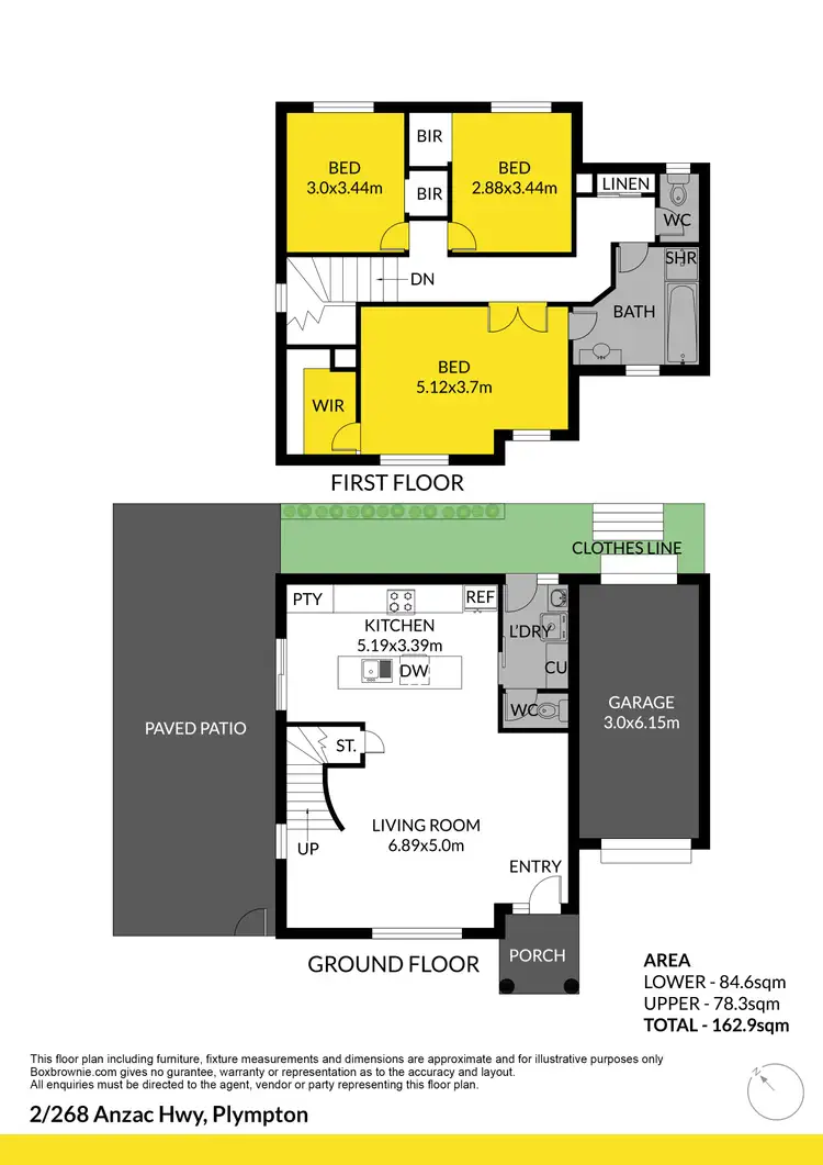 Floorplan of Homely townhouse listing, 2/268-270 Anzac Highway, Plympton SA 5038