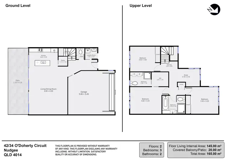 Floorplan of Homely townhouse listing, 42/34 O'Doherty Circuit, Nudgee QLD 4014
