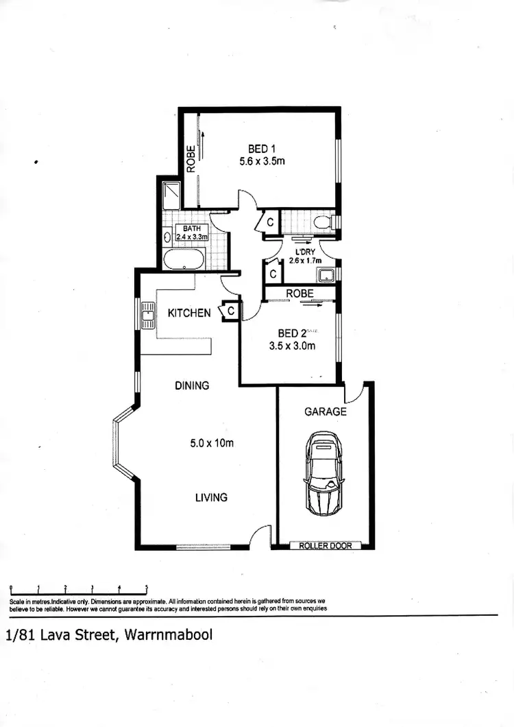 Floorplan of Homely unit listing, 1/81 Lava Street, Warrnambool VIC 3280