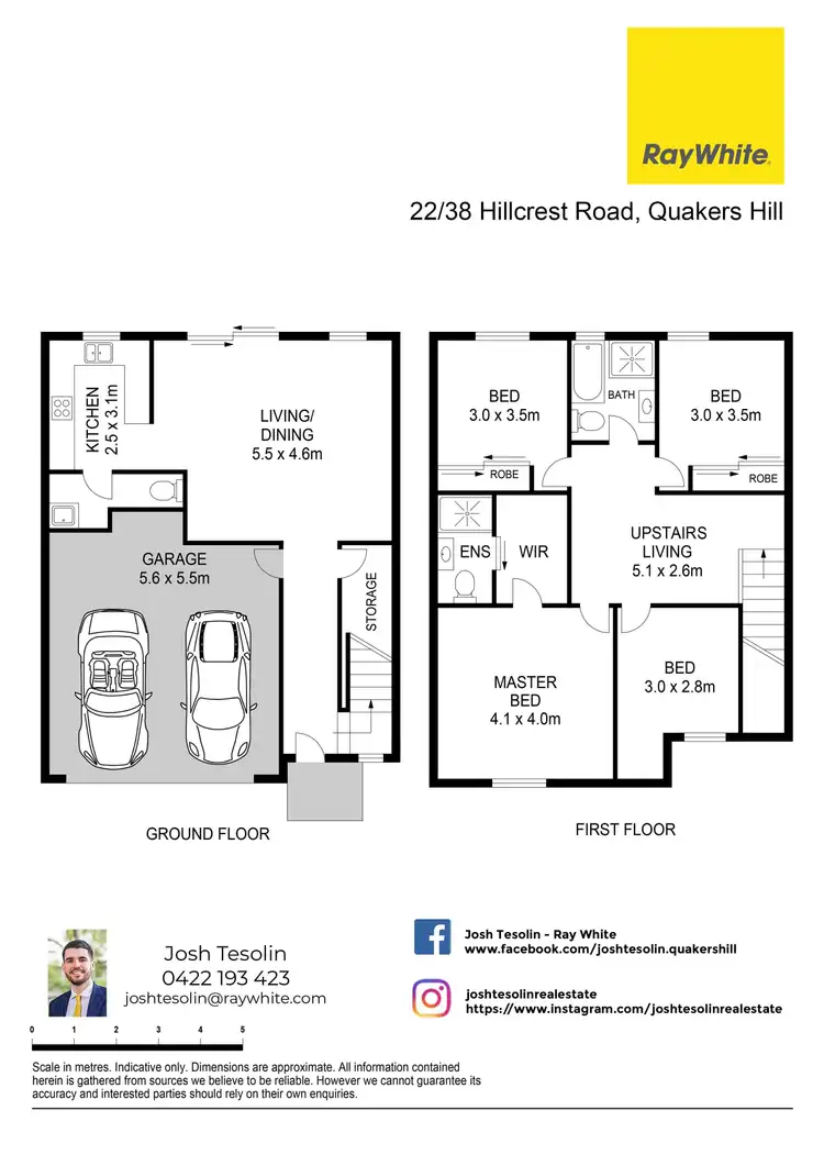 Floorplan of Homely townhouse listing, 22/38 Hillcrest Road, Quakers Hill NSW 2763