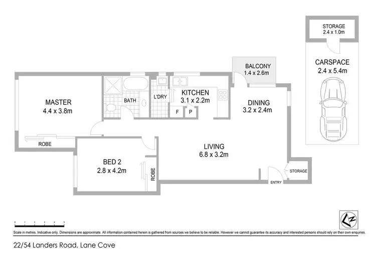 Floorplan of Homely apartment listing, 22/54 Landers Road, Lane Cove NSW 2066