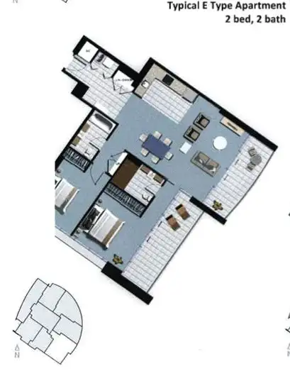 Floorplan of Homely apartment listing, 10405/3113 Surfers Paradise Boulevard, Surfers Paradise QLD 4217