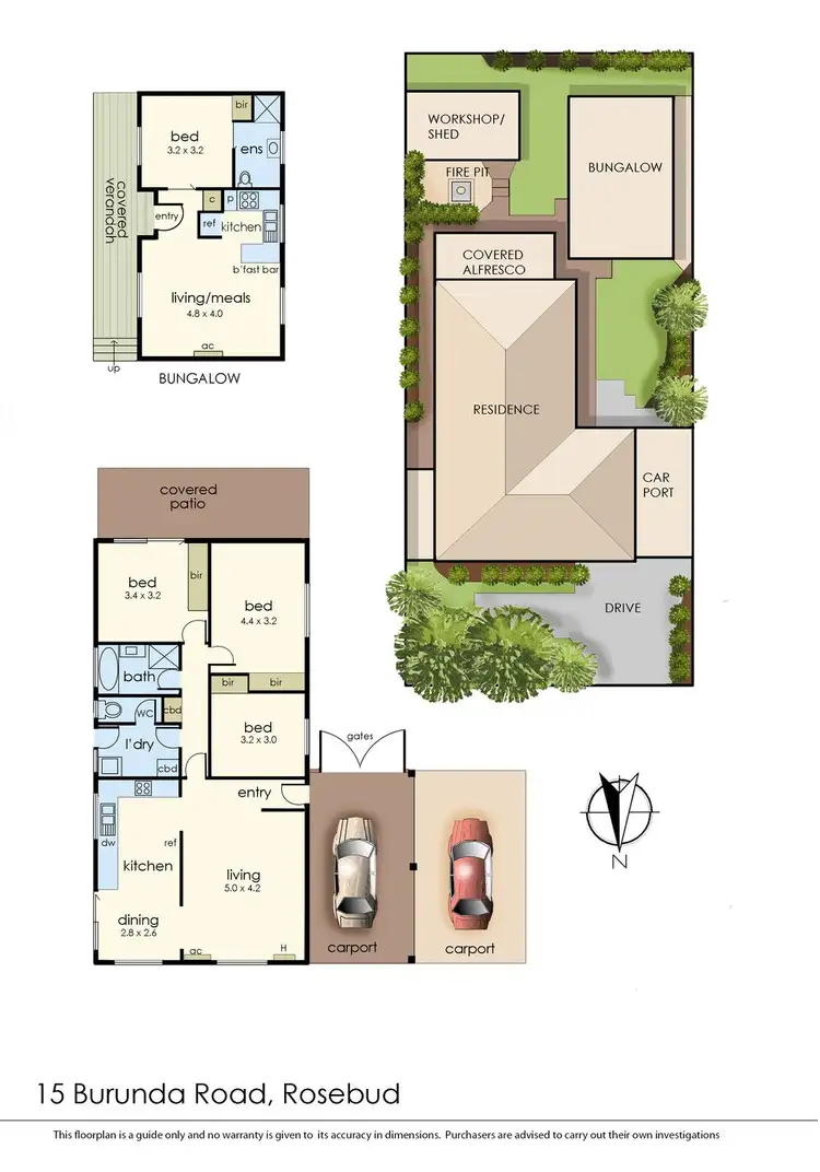 Floorplan of Homely house listing, 15 Burunda Road, Rosebud VIC 3939