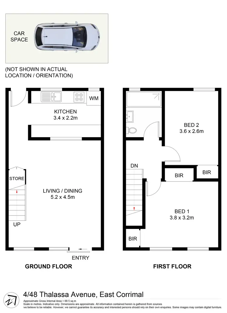 Floorplan of Homely townhouse listing, 4/48 Thalassa Avenue, East Corrimal NSW 2518