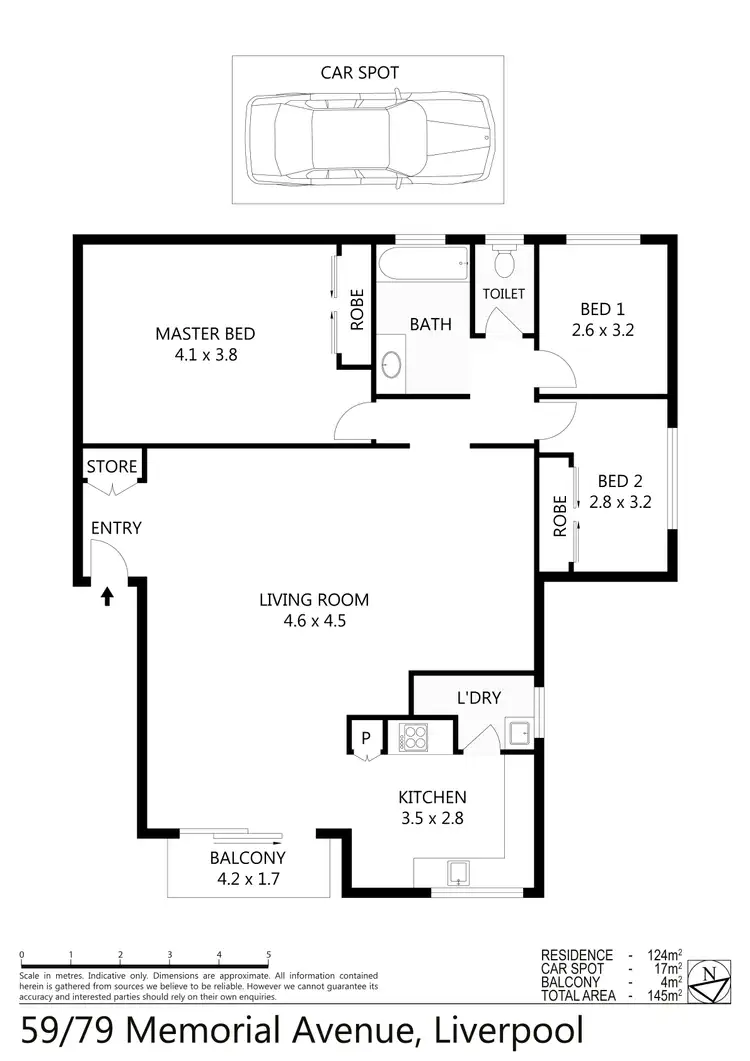 Floorplan of Homely apartment listing, 59/79 Memorial Avenue, Liverpool NSW 2170
