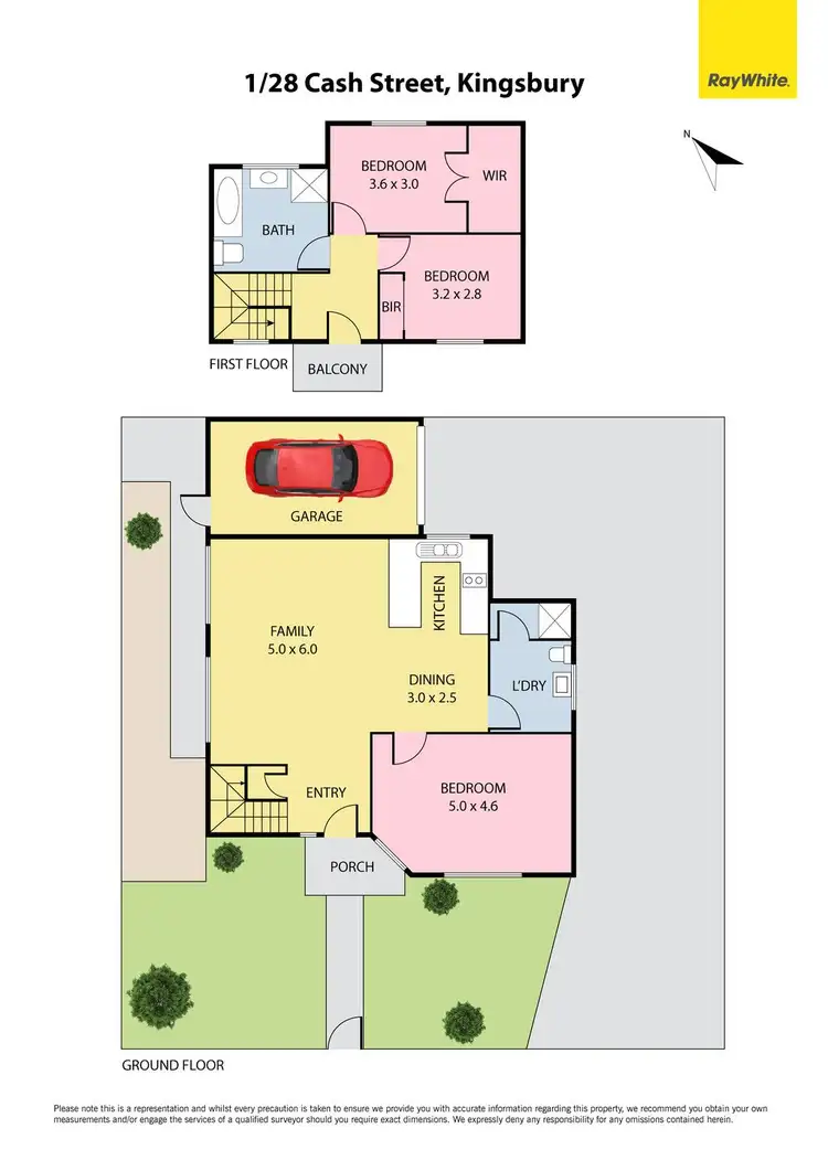 Floorplan of Homely townhouse listing, 1/28 Cash Street, Kingsbury VIC 3083