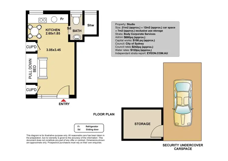 Floorplan of Homely apartment listing, 28/19-23 Forbes Street, Woolloomooloo NSW 2011