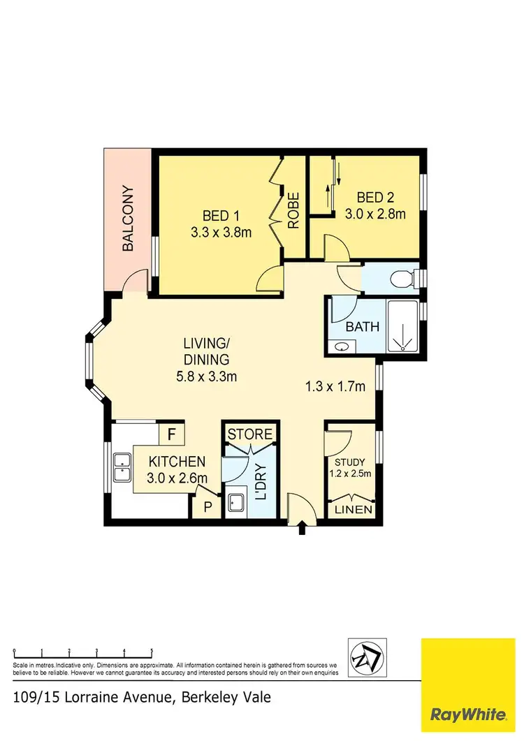 Floorplan of Homely retirement listing, 109/15 Lorraine Avenue, Berkeley Vale NSW 2261