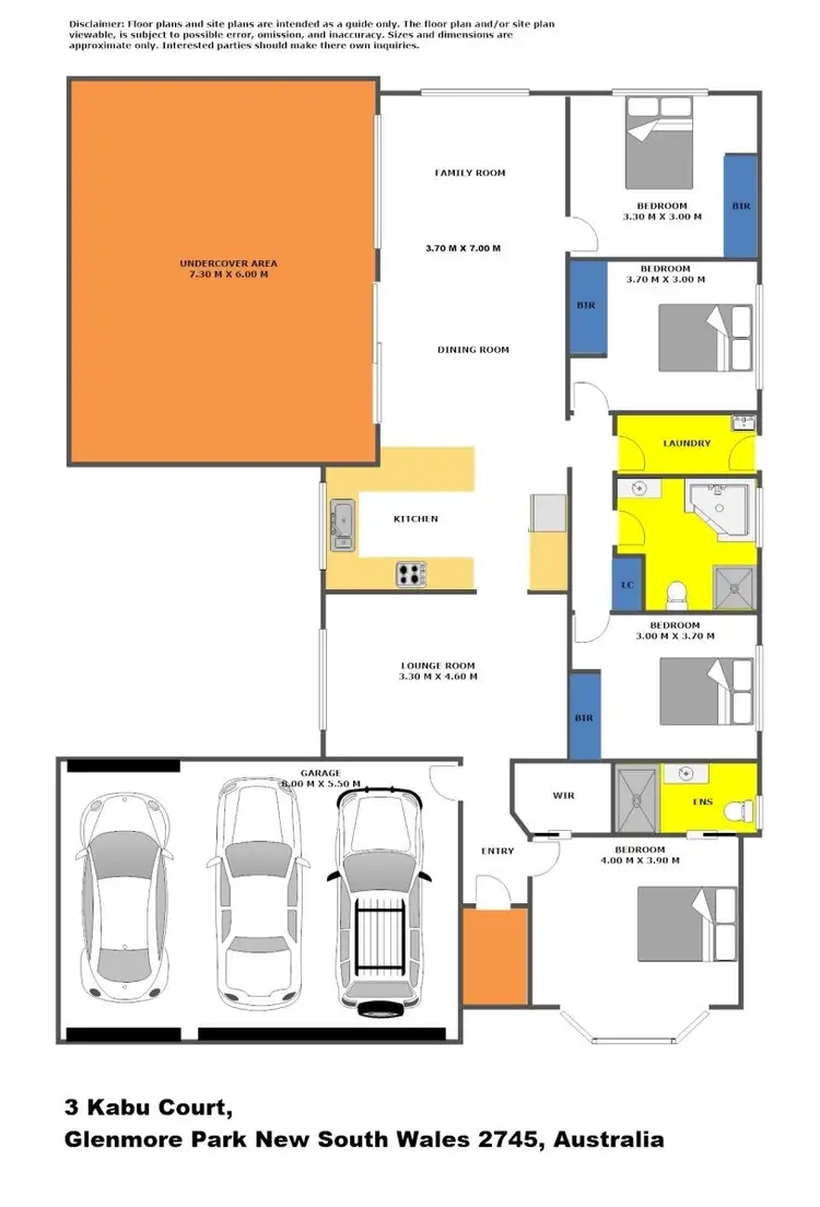 Floorplan of Homely house listing, 3 Kabu Court, Glenmore Park NSW 2745