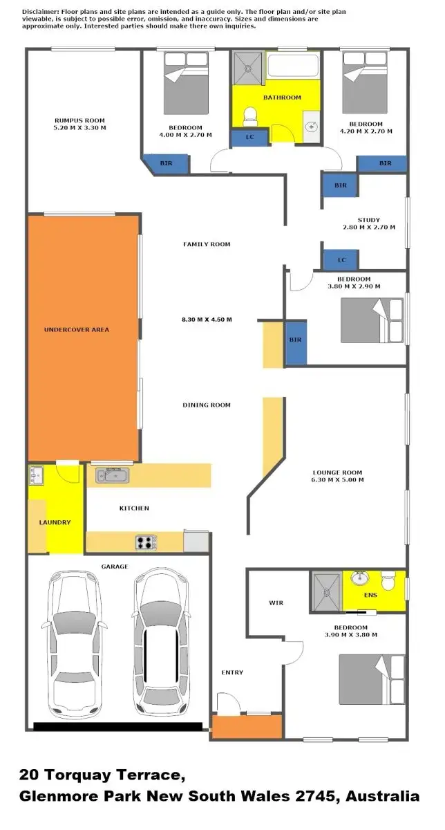 Floorplan of Homely house listing, 20 Torquay Terrace, Glenmore Park NSW 2745