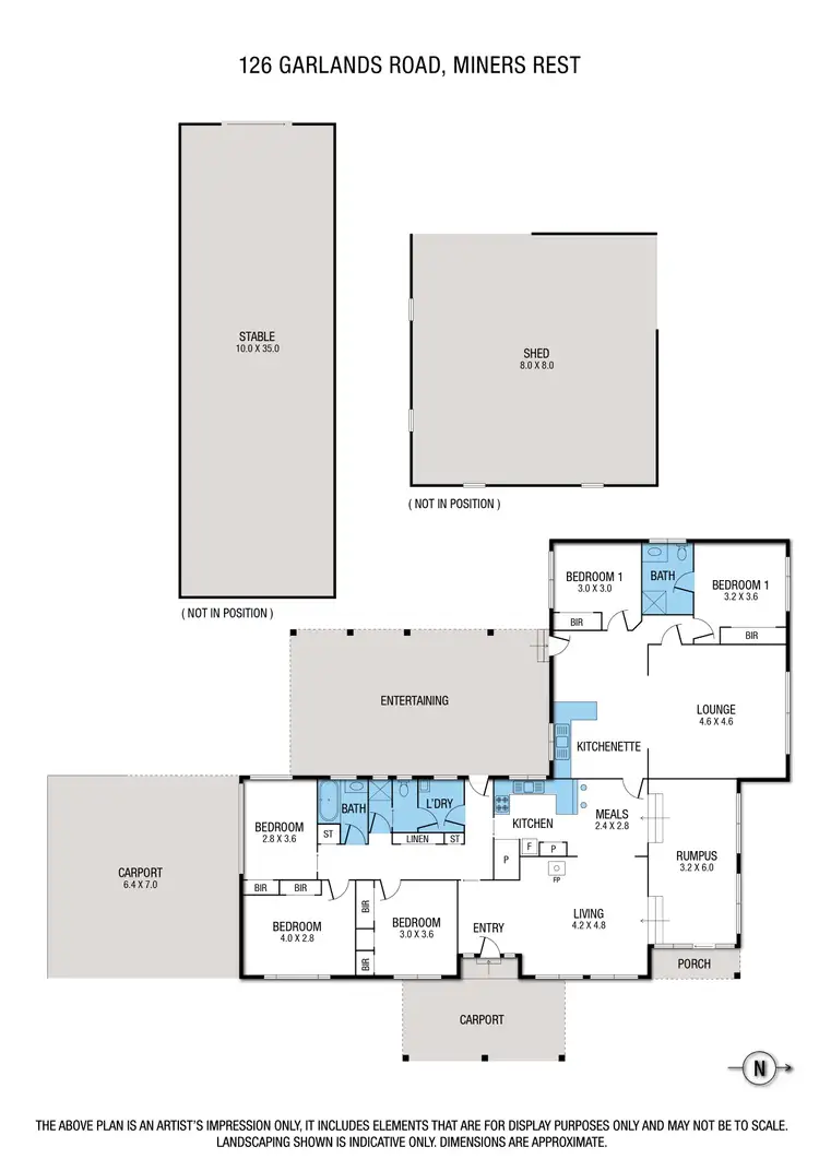 Floorplan of Homely house listing, 126 Garlands Road, Miners Rest VIC 3352