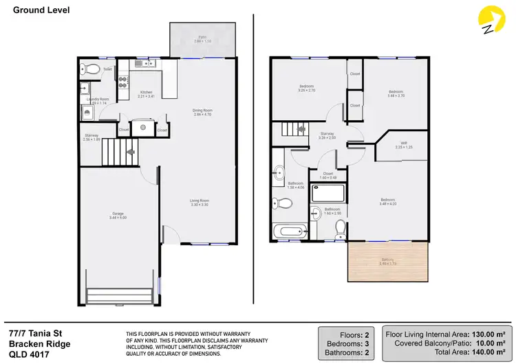 Floorplan of Homely townhouse listing, 77/7 Tania Street, Bracken Ridge QLD 4017