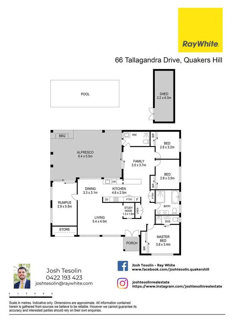 Floorplan of Homely house listing, 66 Tallagandra Drive, Quakers Hill NSW 2763