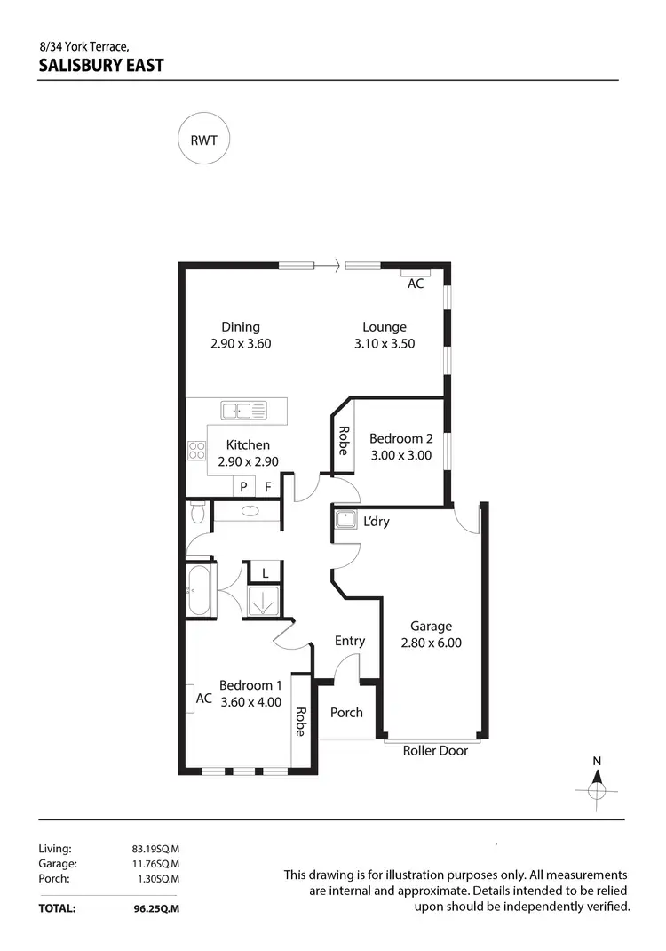 Floorplan of Homely villa listing, 8, 34 York Terrace, Salisbury SA 5108