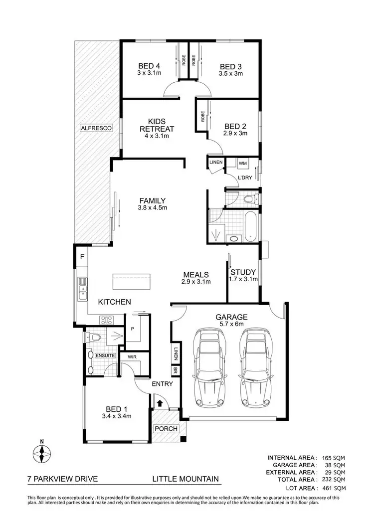 Floorplan of Homely house listing, 7 Parkview Drive, Little Mountain QLD 4551