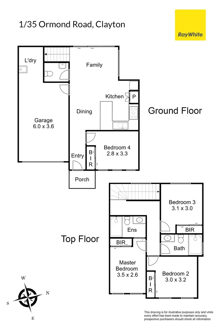 Floorplan of Homely house listing, 1/35 Ormond Road, Clayton VIC 3168